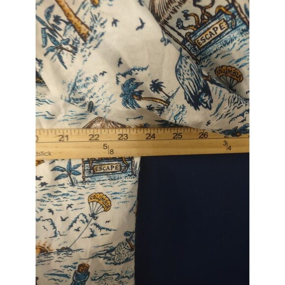 Columbia Men's Hawaiian Shirt Button Up Size L Short Sleeve Paradise Theme - Picture 6 of 6